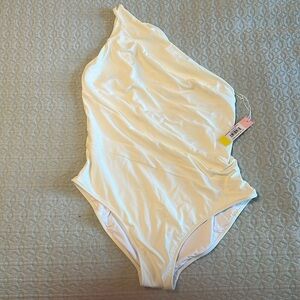 NWT Summersalt Sidestroke swimsuit, ivory/white, size 16